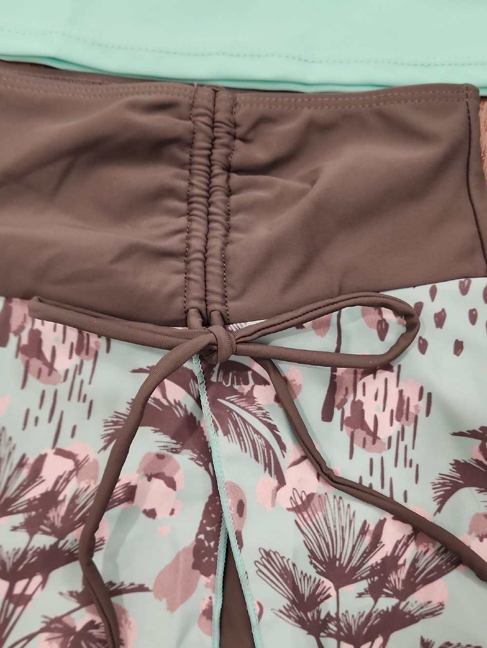 Summer Mae Blouson Tankini Swimsuit Built In Shorts Glow Leopard size 14 NWT - Picture 4 of 11